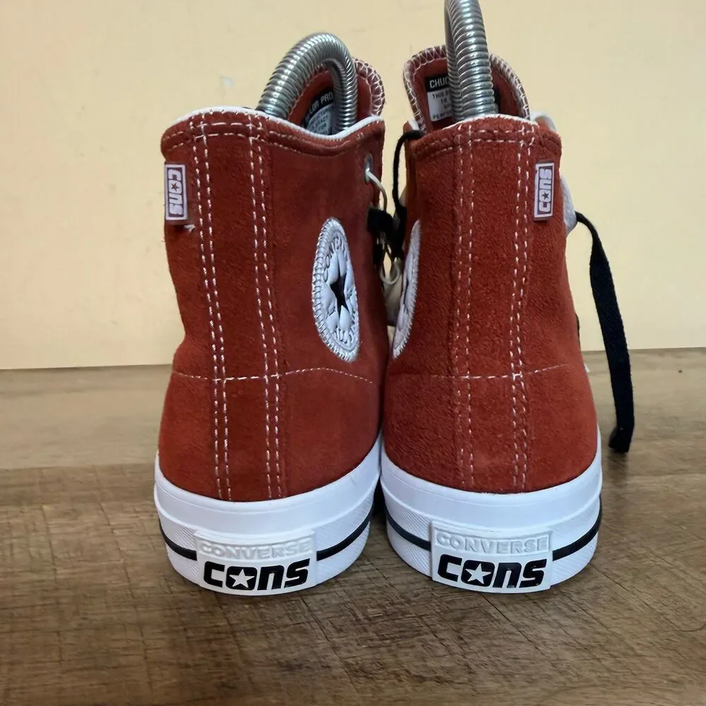 Converse Chuck Taylor All Star Pro Hi Suede Terracotta  womens size 8 shoes - Picture 4 of 11